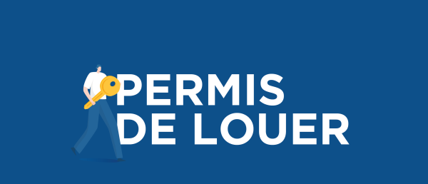 Permis de louer - Fond bleu - 600