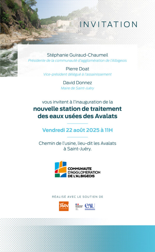 Inauguration de la STEP des Avalats à Saint-Juéry -Vendredi 22 août à 11h
